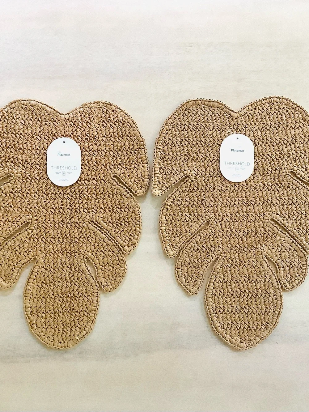 Set of 2 Threshold Woven Leaf Placemats